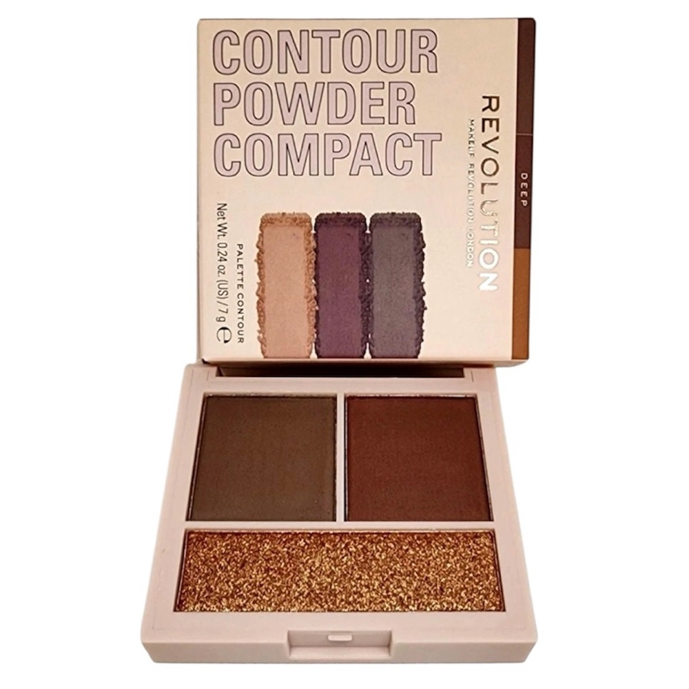 NEW Revolution London Contour Compact Mirror Compact Highlight Bronze Eyeshadow